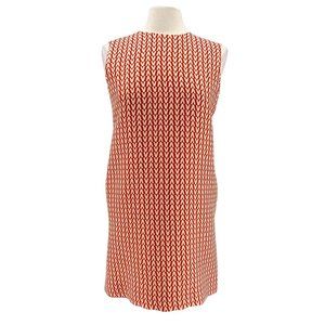 Valentino Optical V Shift Dress in Red